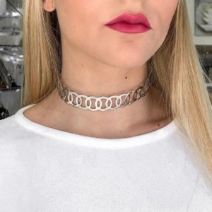 C Choker in argento