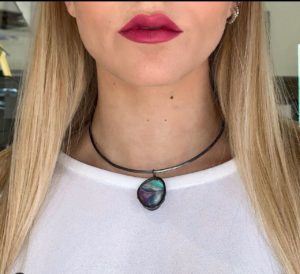 D Tormalina arcobaleno in argento brunito