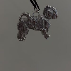 C Ciondolo tridimensionale cane in argento