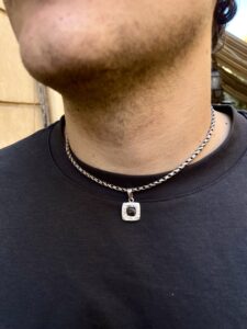 Ciondolo in argento con ematite