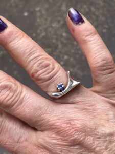 Tanzanite montata in argento