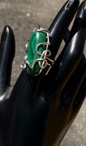 A Malachite in argento